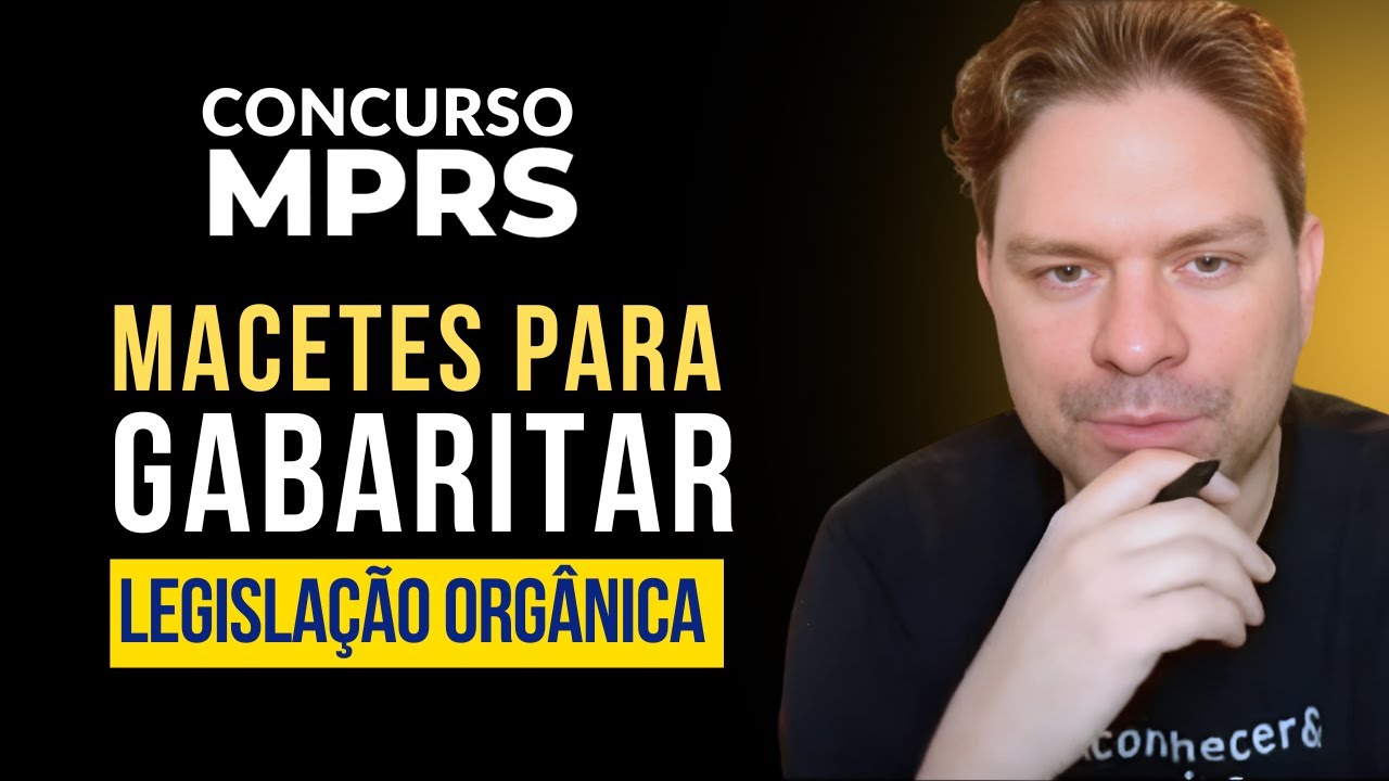 MPRS: LEGISLAÇÃO ORGÂNICA SE ESTUDA ASSIM