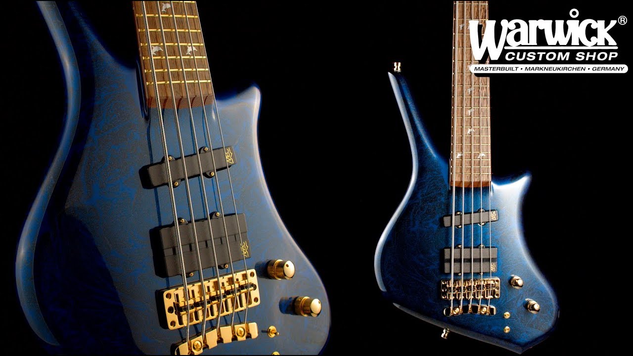 Warwick Custom Shop Masterbuilt - Dolphin Pro I 5-String - Storm Galaxy Dark Blue #18-3867