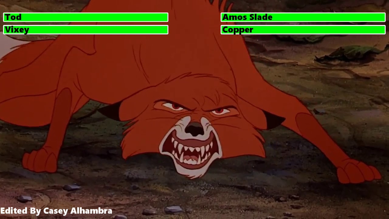 Tod & Vixey vs. Amos & Copper with healthbars