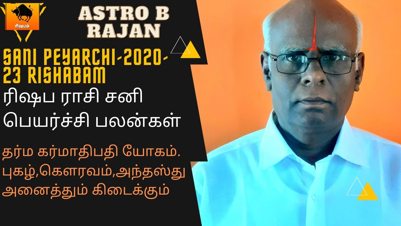 Sani peyarchi 2020,Saturn transit 2020 rishabam  #AstroBRajan