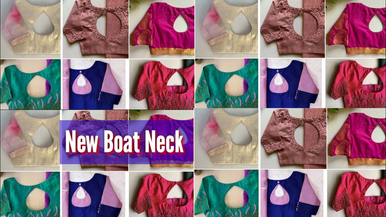 boat neck blouse designs || boat neck blouse || blouse designs new model || boat neck design