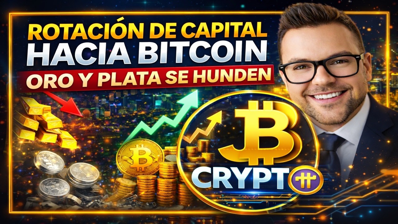 ROTACIÓN DE CAPITAL HACIA #BITCOIN ⭐️ #ORO Y #PLATA SE HUNDEN 🥇🥈📉 #btc