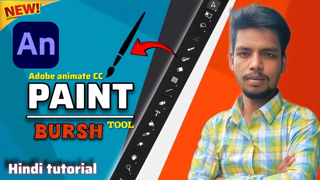 Create paint brush tool in Adobe animate CC full Hindi tutorial 💯😱