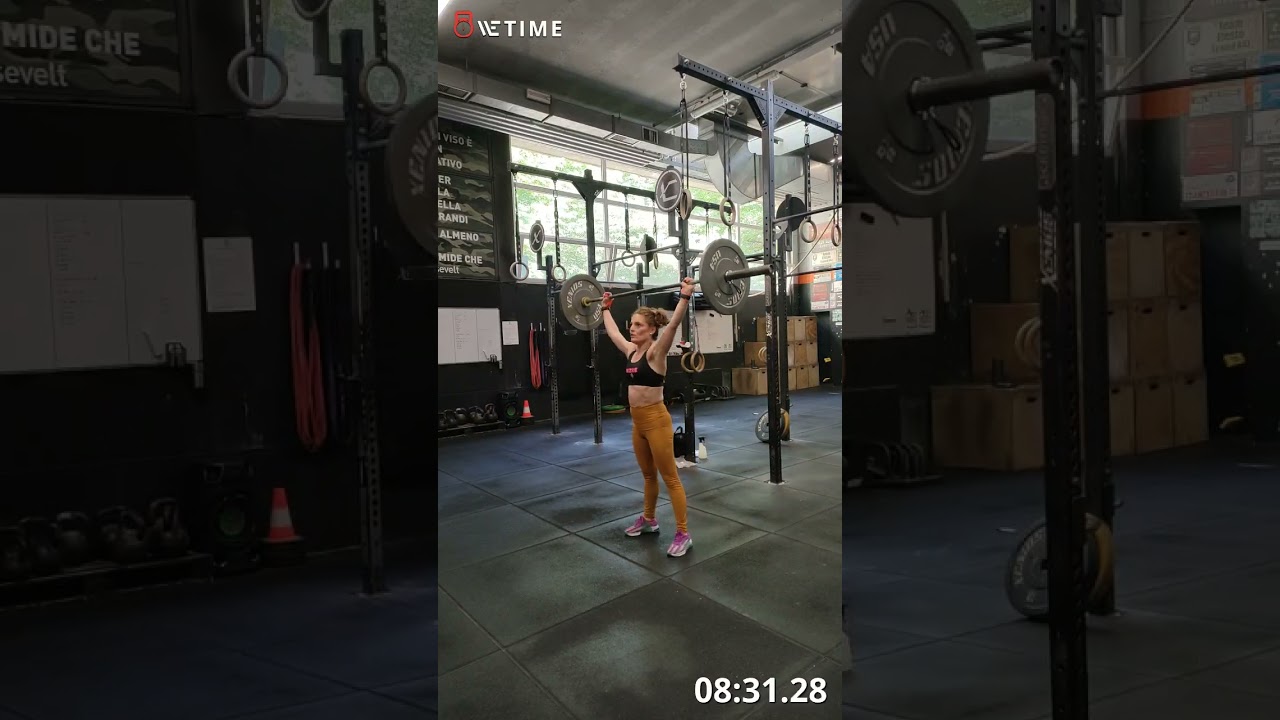 Agnese Vannini qualifica 059 classic Wod 25.1Team 100 kg di snatch in 3