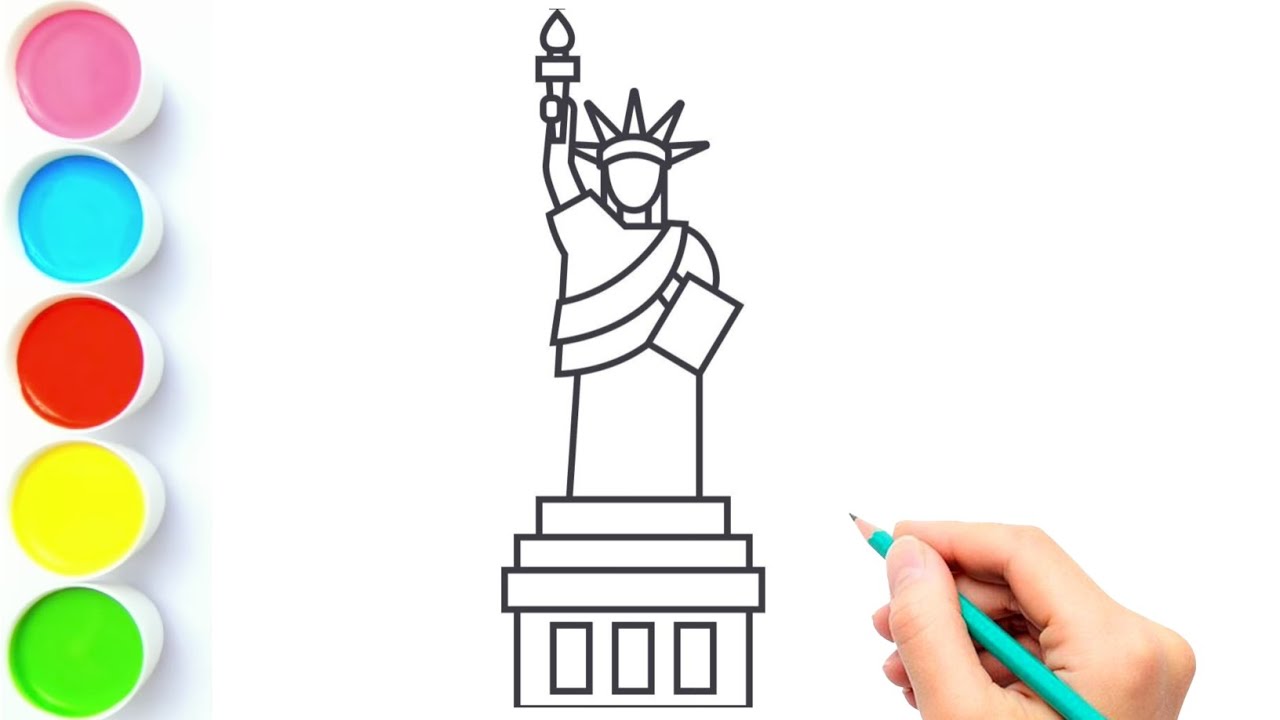 How to Draw the Statue of Liberty | Statue of Liberty Drawing | Statue of Liberty | Draw Smart