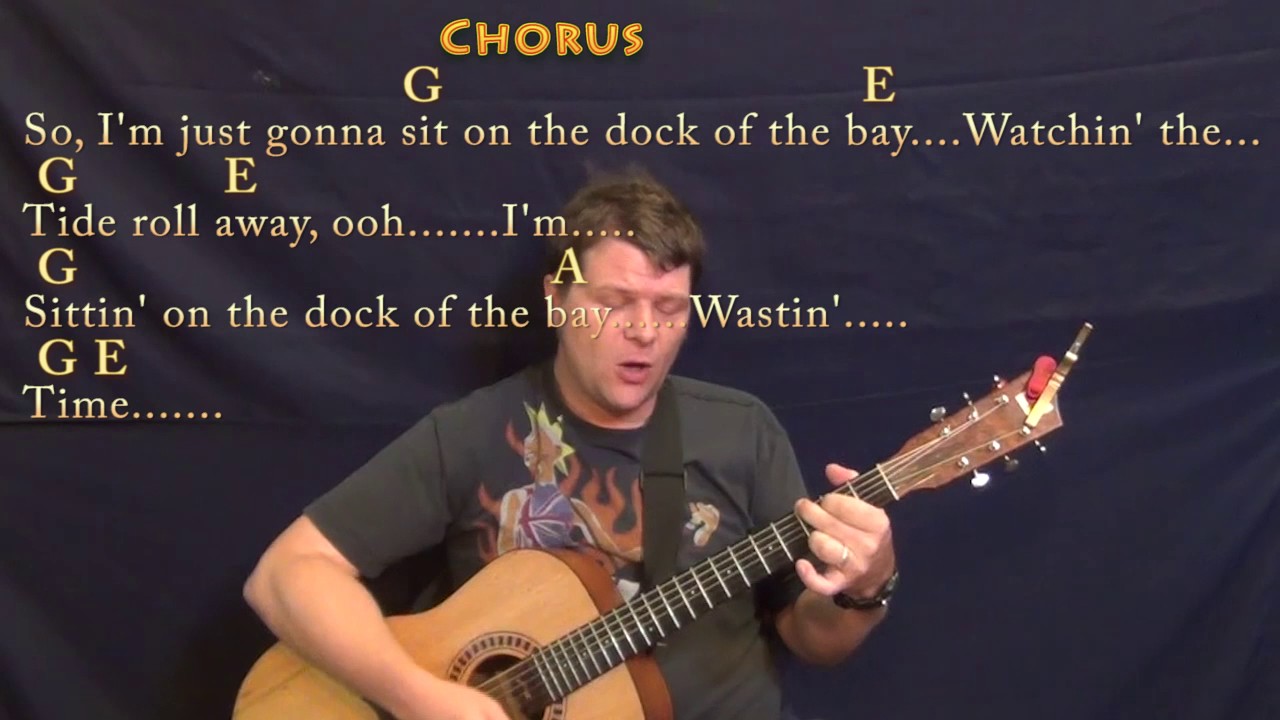Sittin' On The Dock Of The Bay (Otis Redding) Strum Guitar Cover Lesson with Chords/Lyrics