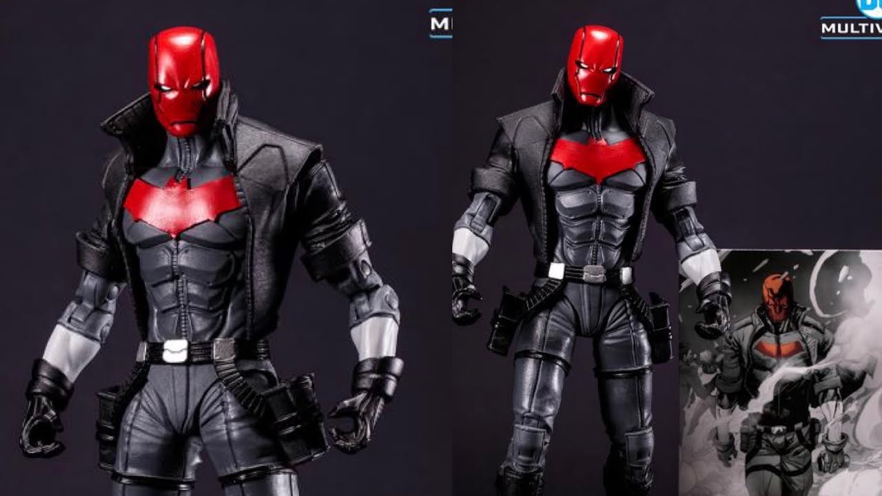 New McFarlane toys 52 DC Multiverse Red Hood BBTS Exclusive Limited Black & White Accent Figure