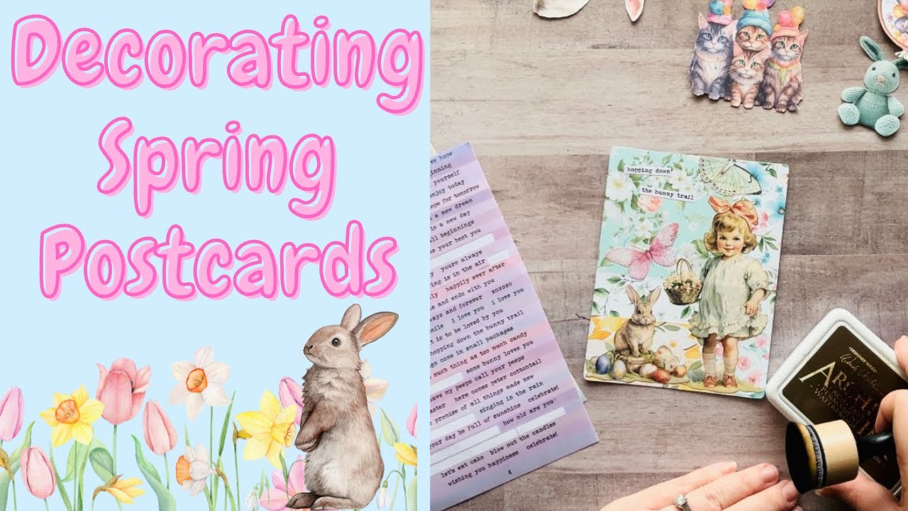 Decorating Spring Postcards💐🦋🐥 I may have fibro but fibro doesn’t have me!💜