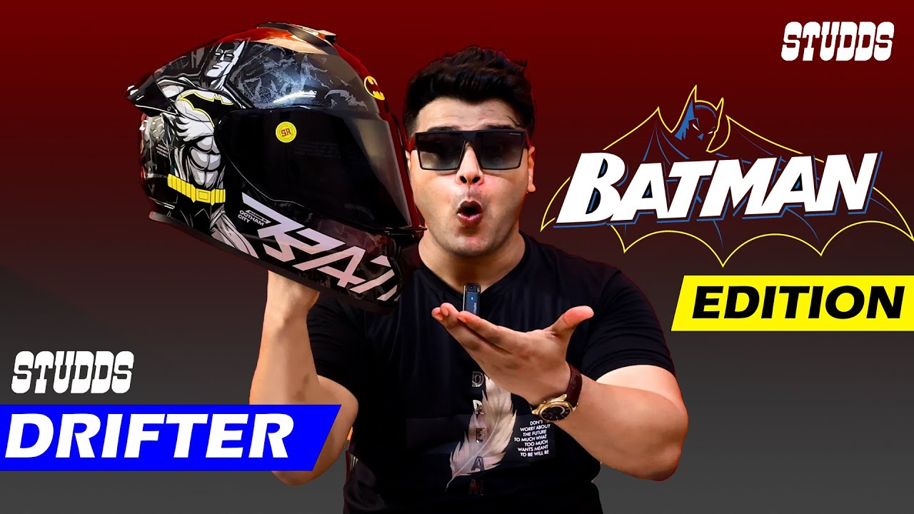 Look Changed😍New Studds Drifter Batman Smoke Visor Best Helmet Under 3000| Better Than Studds Helios