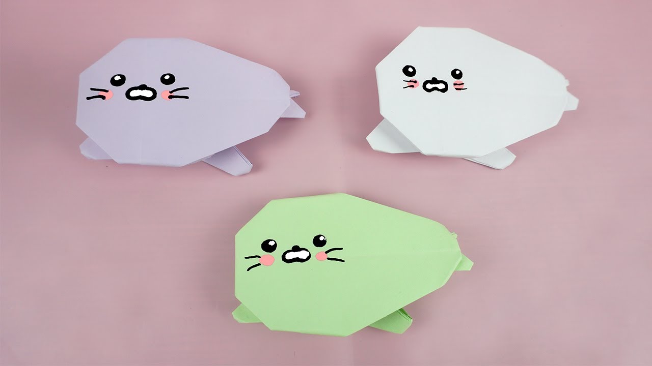 Cómo hacer una Foca de papel | Foca de origami | Manualidades con papel