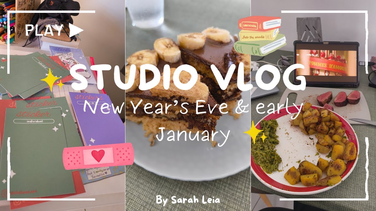 Studio vlog | end of the holiday, 1st sticker packs, market prep, 2 different types of sticker paper