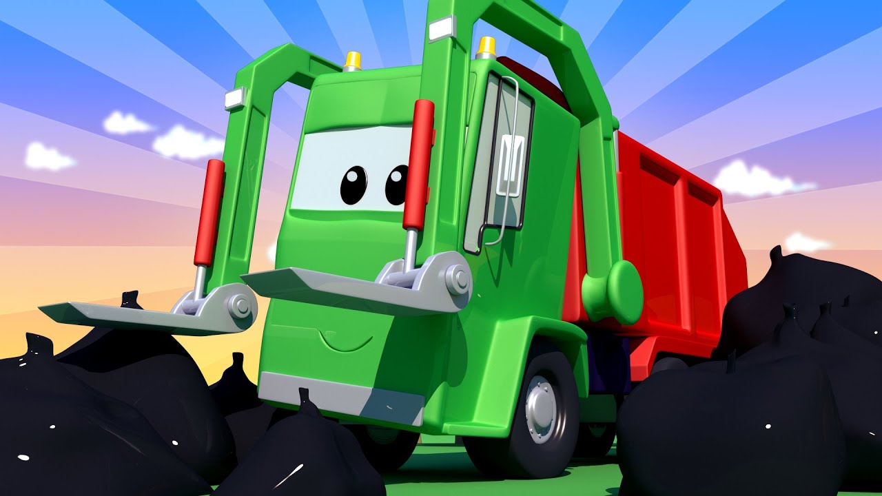 Troy The Train - Gary the garbage truck - Car City ! Train Cartoon for children