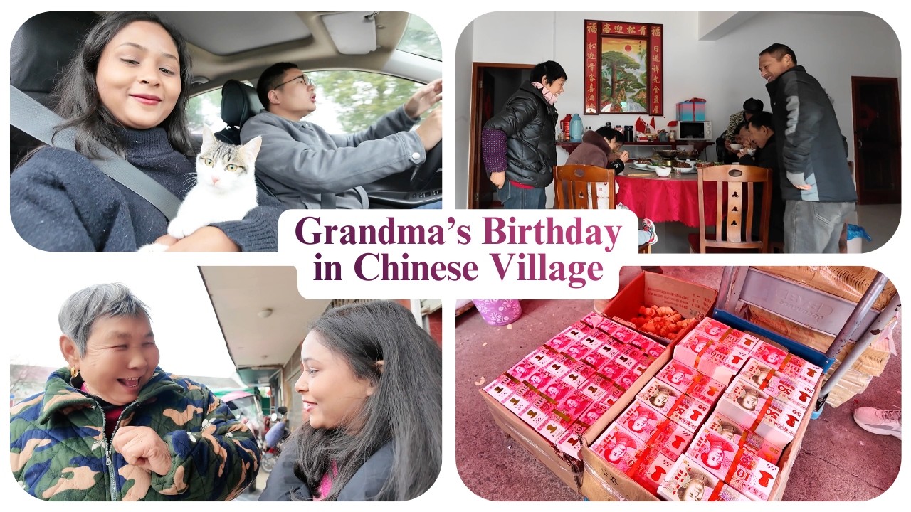 Everyone spoke to me in Chinese 😅 | Grandma's Birthday and Village Life🏡