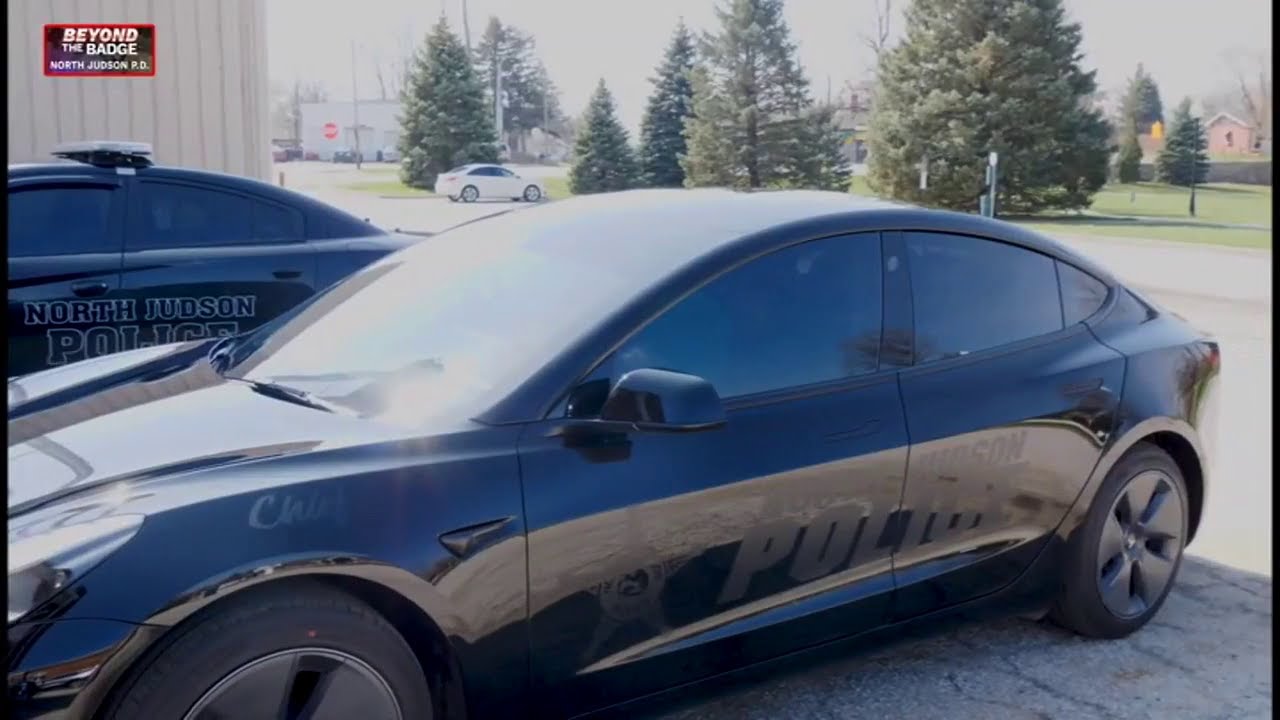 Beyond the Badge: Get a firsthand look at North Judson PD&rsquo;s new Tesla