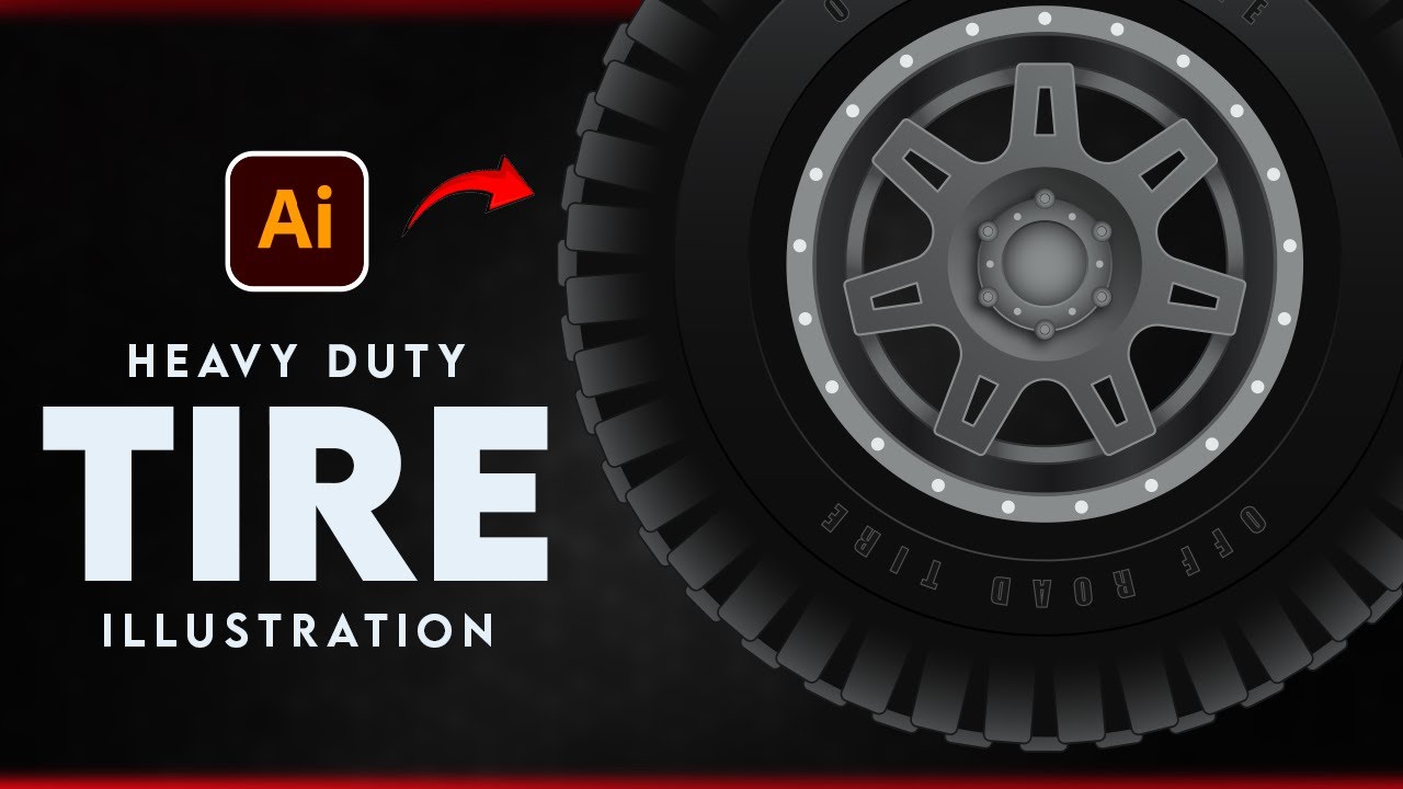 Heavy Tire Illustration in Adobe Illustrator for beginners - Urdu / Hindi