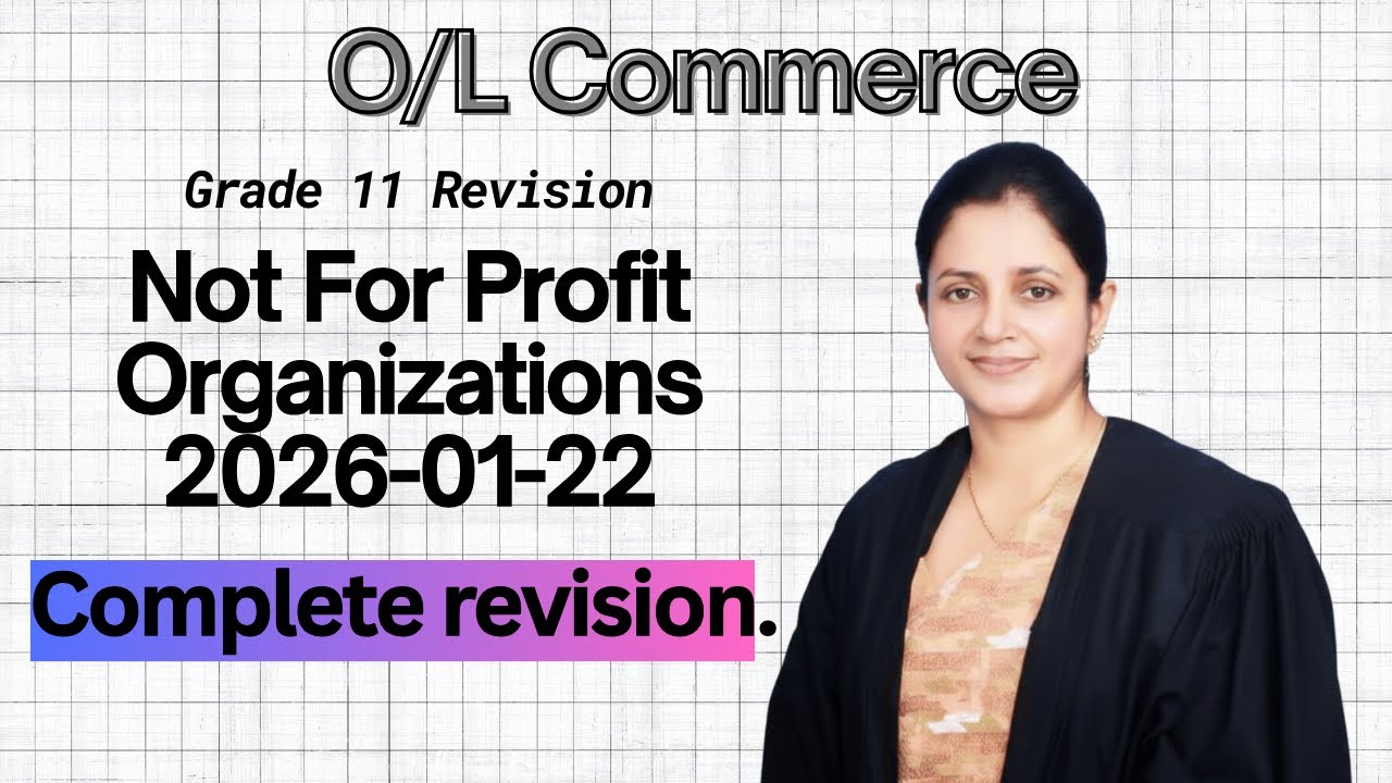 O/L Commerce Grade 11 | Not For Profit Organiztions