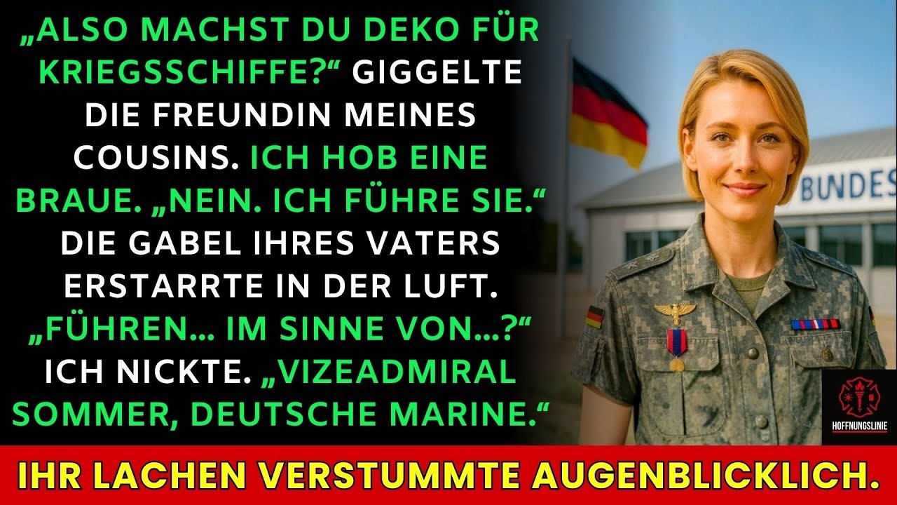 Sie verspottete meinen „Mädchenjob“ bei der Marine – bis ich mich als Vizeadmiral Sommer vorstellte