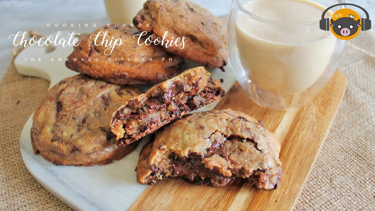 *NO MUSIC* Chocolate Chips Cookie Recipe | Filipino | Cooking Sounds
