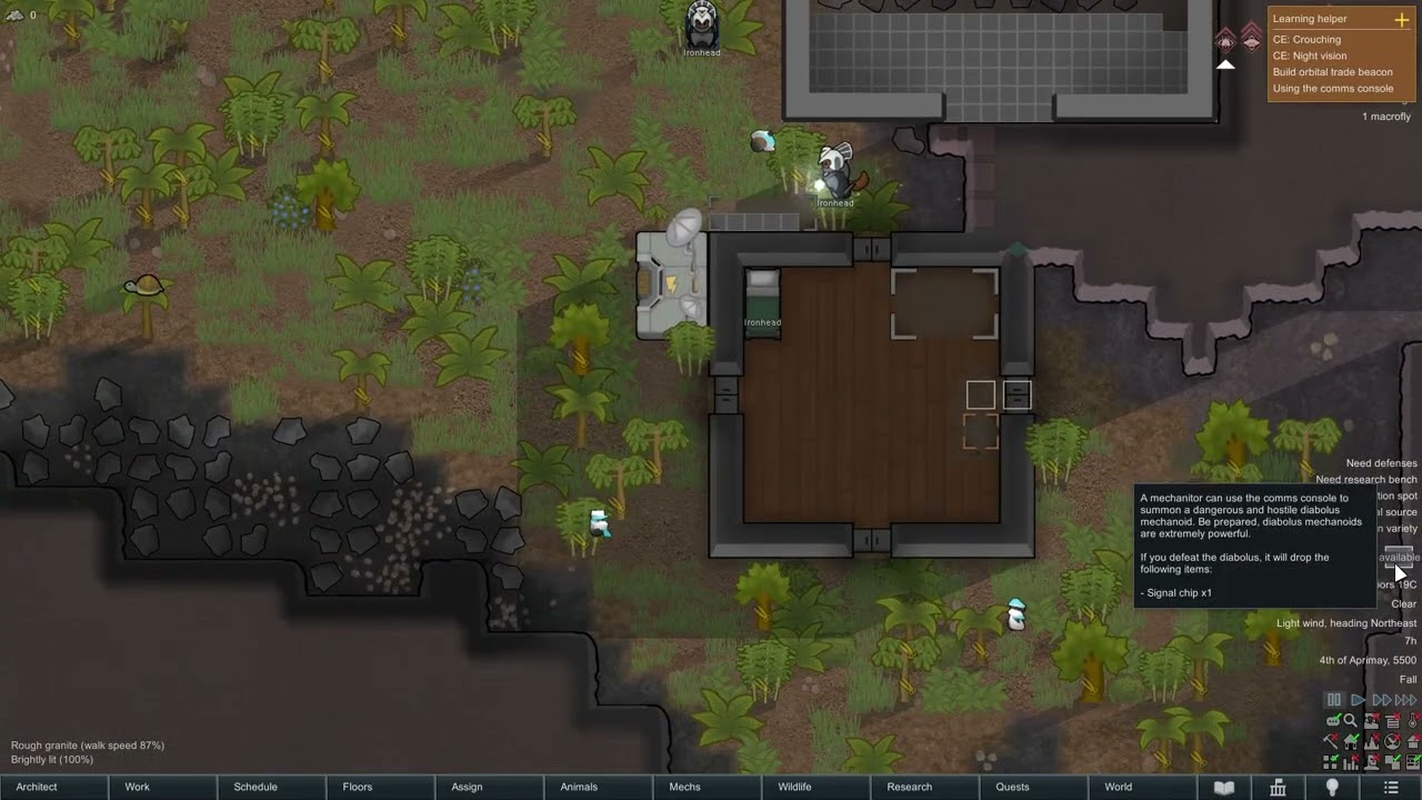 playing rimworld