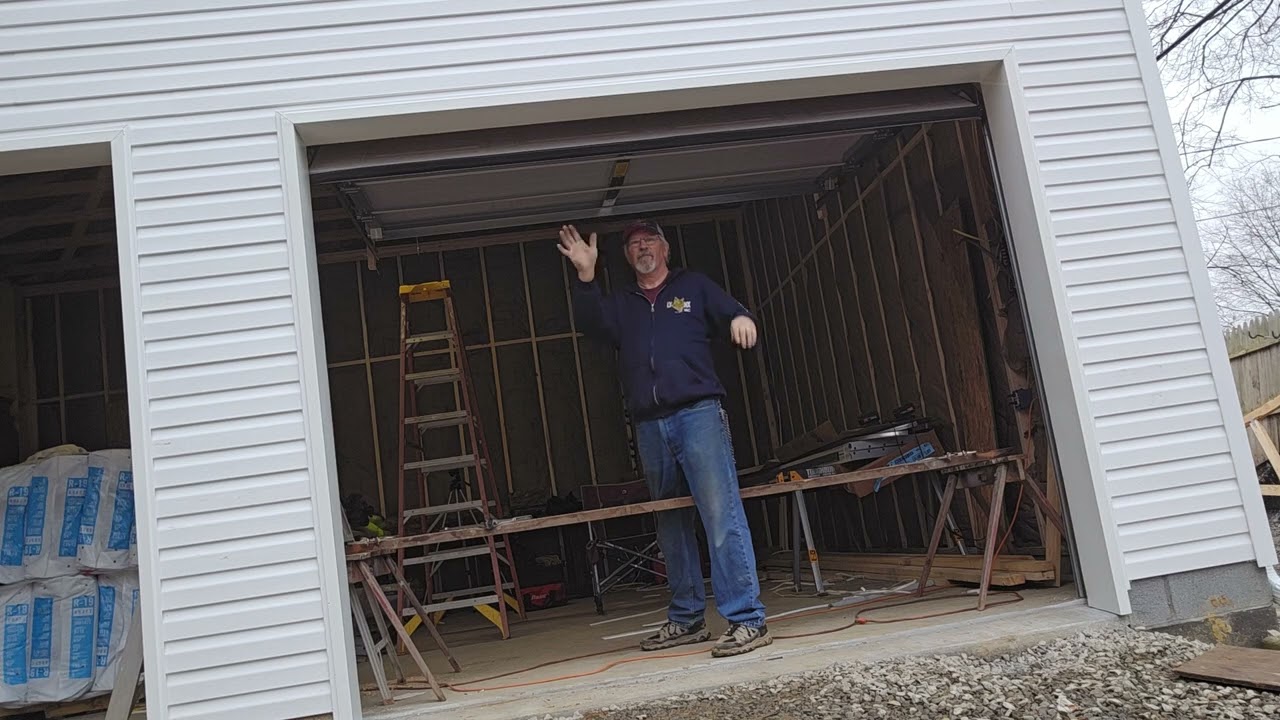 New garage door, 1st opening. 