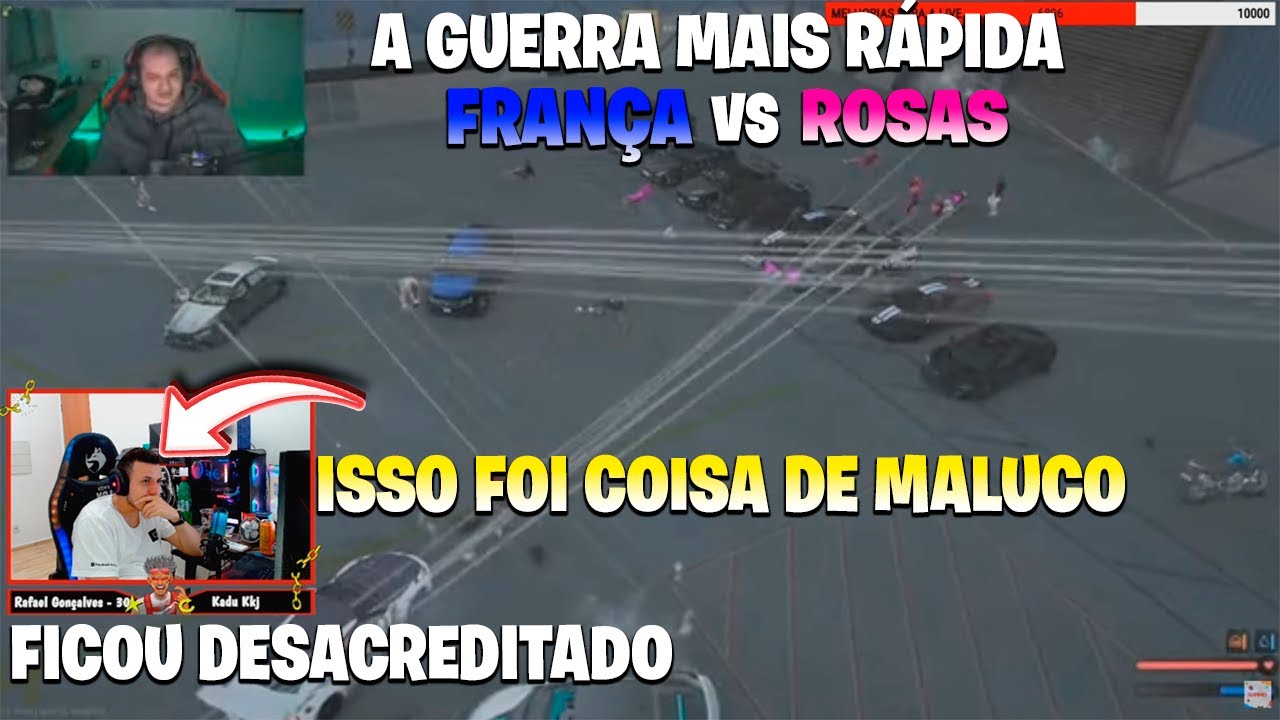 GUGU REAGINDO A FRANÇA x ROSAS A GUERRA MAIS RAPIDA DE TODAS