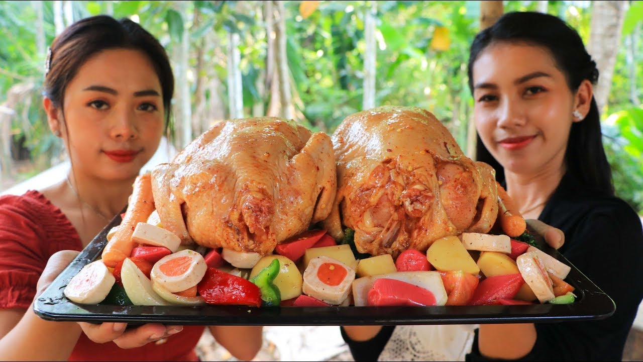 Yummy cooking chicken roasted with vegetable recipe - Natural Life TV