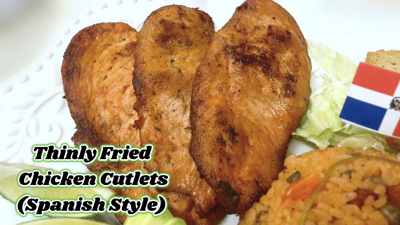🇵🇷🇩🇴 DELICIOUS THINLY SLICED CHICKEN CUTLETS (Spanish Style) / STEP BY STEP 🇵🇷🇩🇴