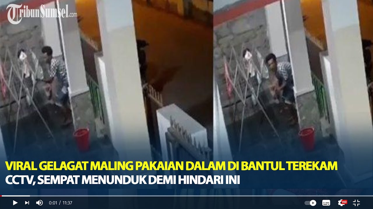 Viral Gelagat Maling Pakaian Dalam di Bantul Terekam CCTV, Sempat Menunduk Demi Hindari Ini
