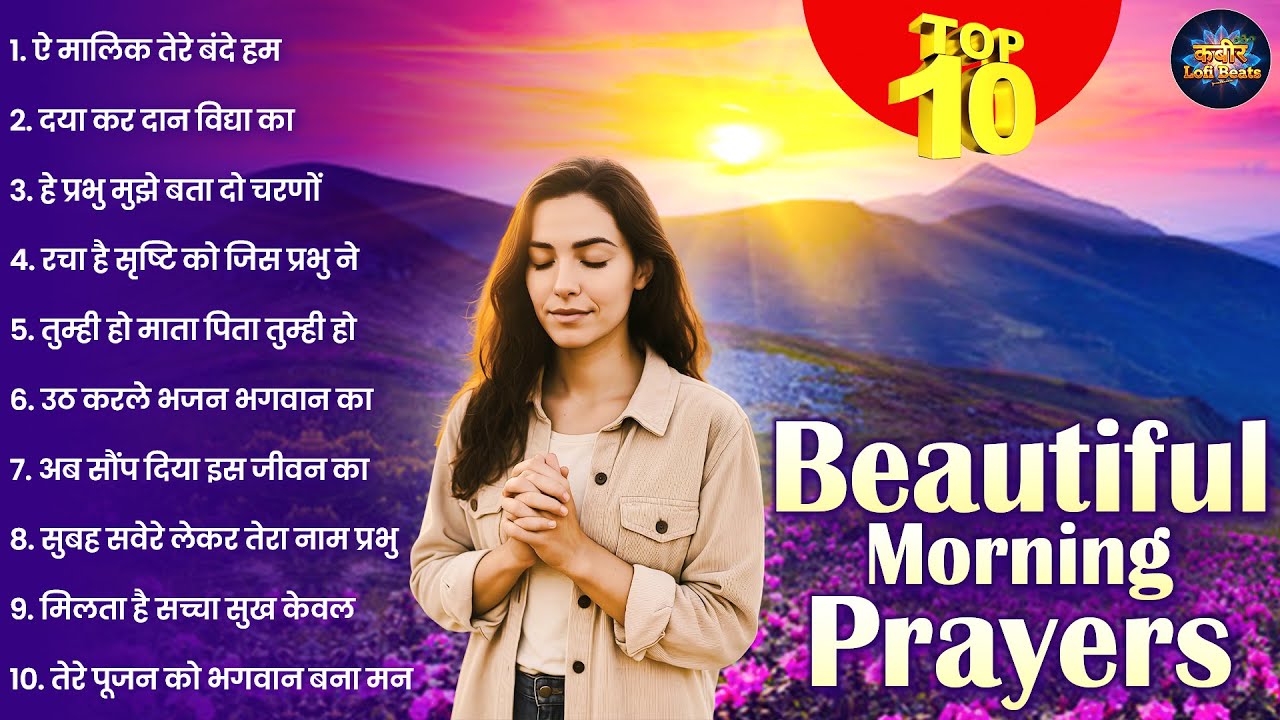 Top 10 Prayers in Hindi ( प्रार्थना हिंदी) | भगवान मेरी नैया उस पार लगा देना | सुबह सवेरे लेकर