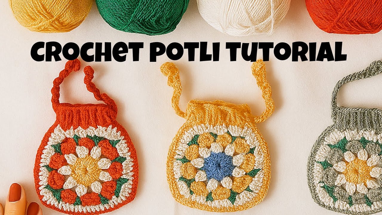 Crochet potli / coin pouch tutorial| @Knititwithkoushalaya 