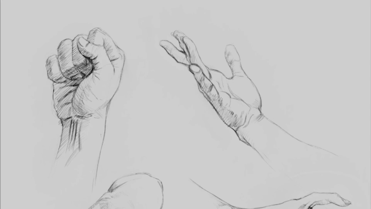 Hands drawing timelapse