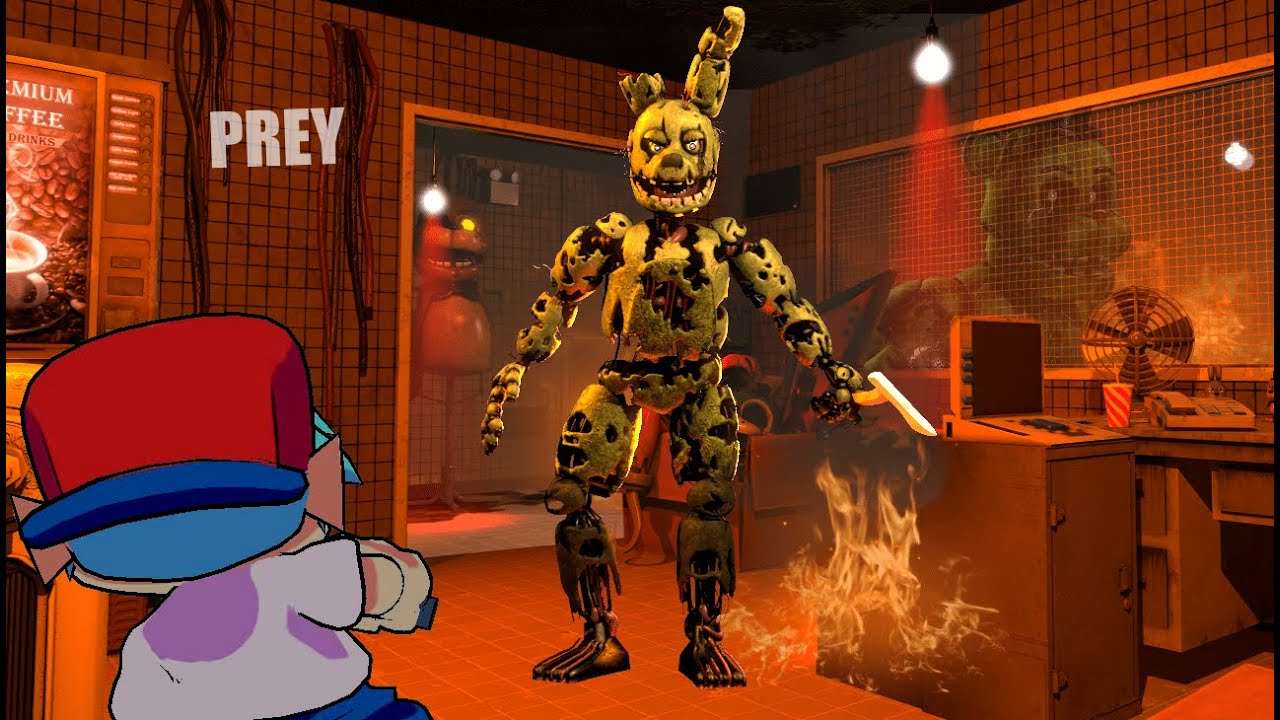 PREY but Phantom Freddy, Springtrap, and BF cover