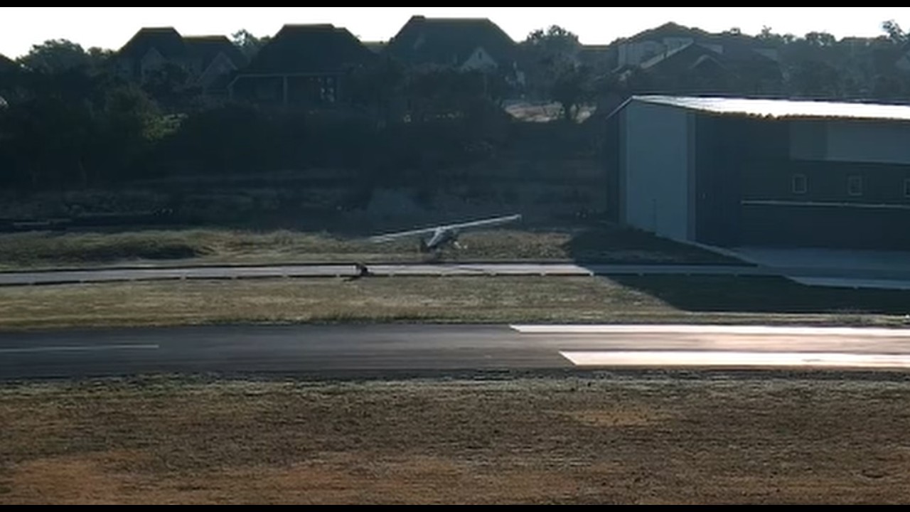 Camera Catches Luscombe Hit Hangar