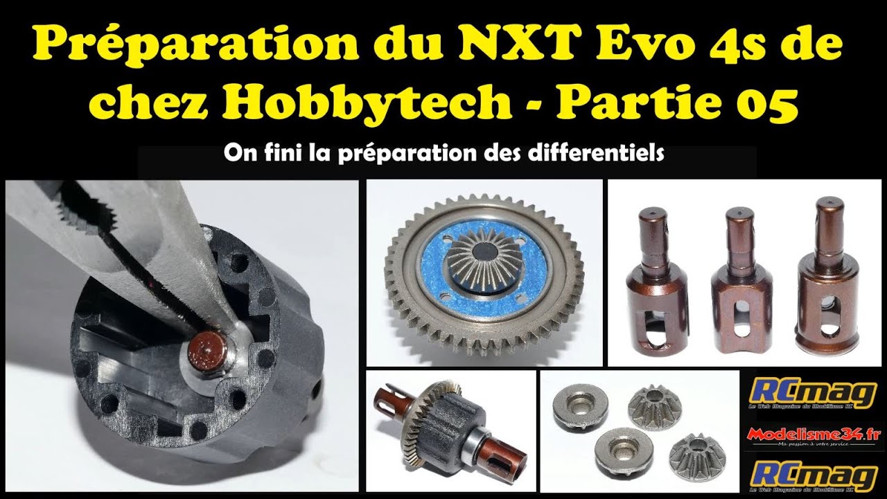 Préparation du NXT Evo 4s de chez Hobbytech - Partie 05 avec le remontage des différentiels