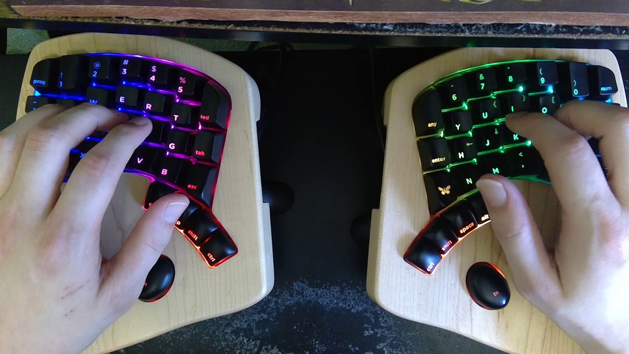 Keyboardio Model 01 Clicky typing demo.