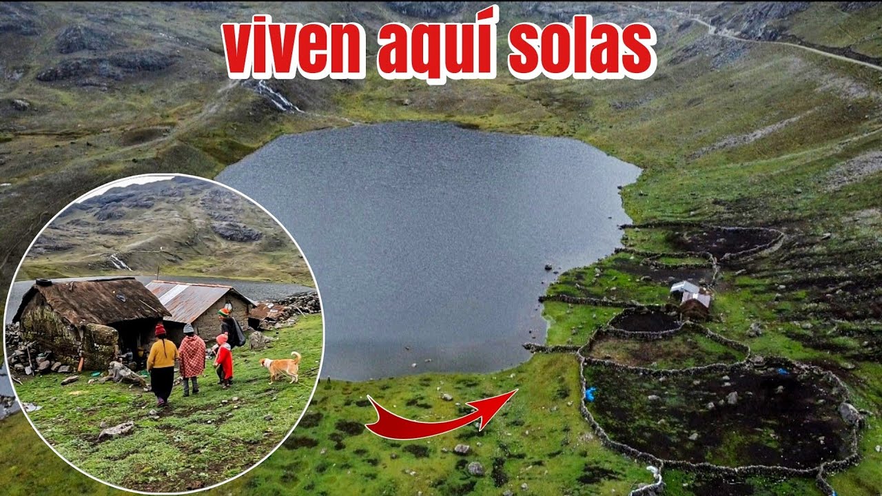VIVE SÓLO una familia en un SOLITARIO PARAJE en los andes del Perú