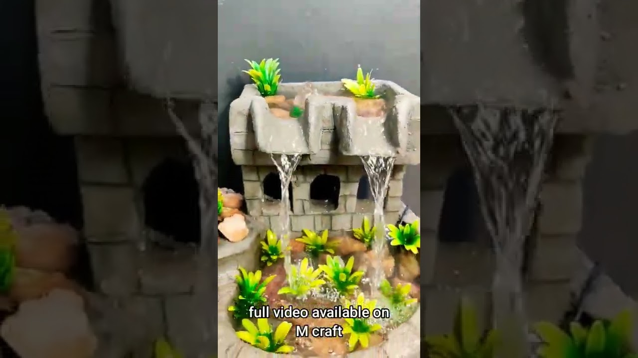 Beautiful handmade waterfall fountain