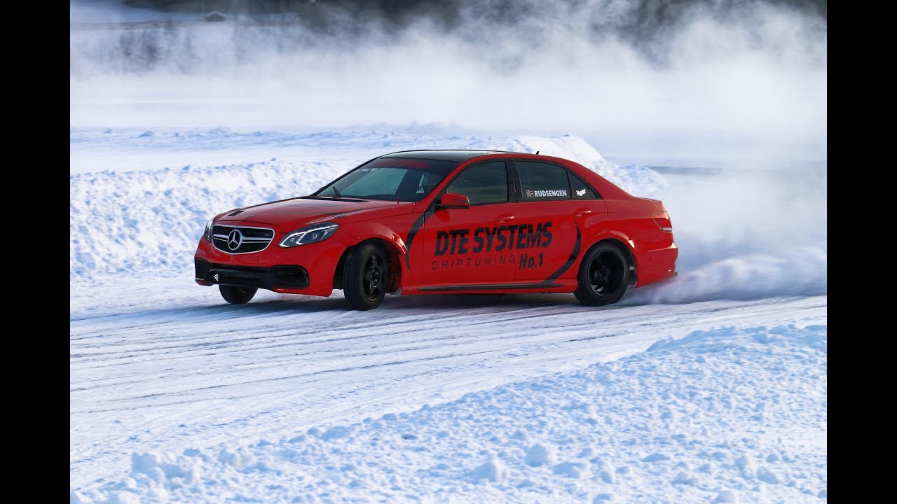 Ice driving in Norway Losna isbane