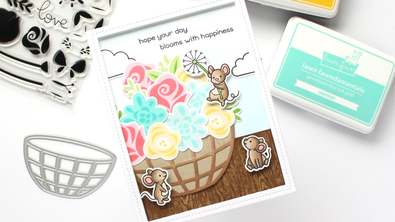 Layered solid stamp images with Mindy