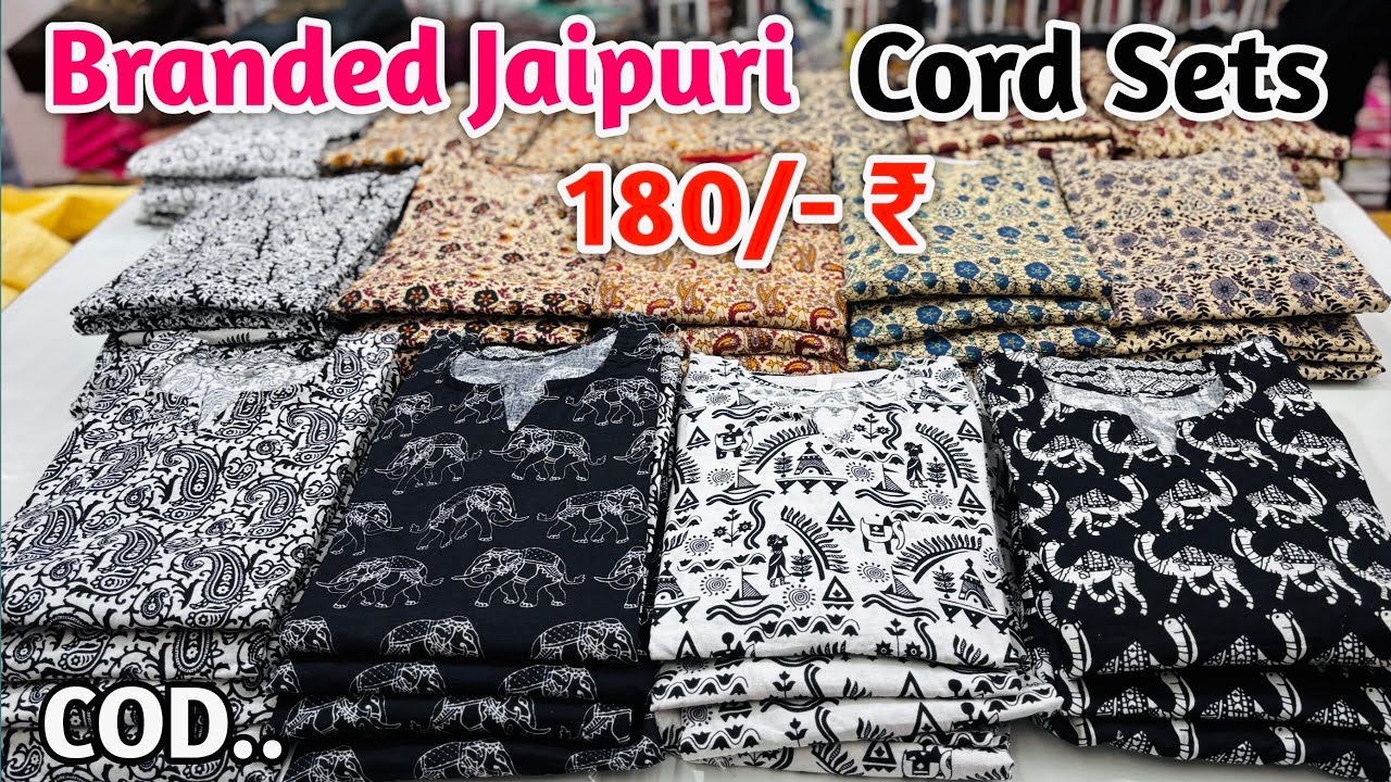 Special Jaipuri Printed Cord Sets In Wholesale | Cord Set Manufacturer | Cord Set Wholesale Market