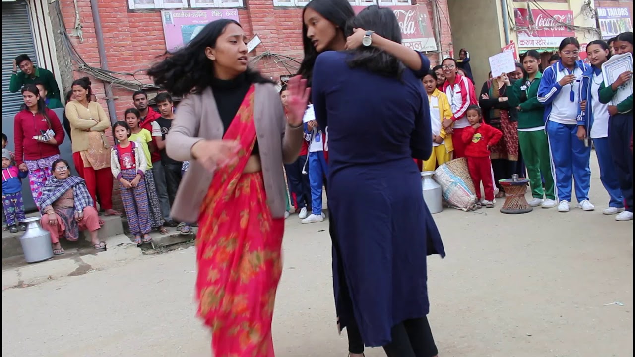 Students of Creative Academy Performing Street Drama/ ISA Project 8: Saving the Marginalized