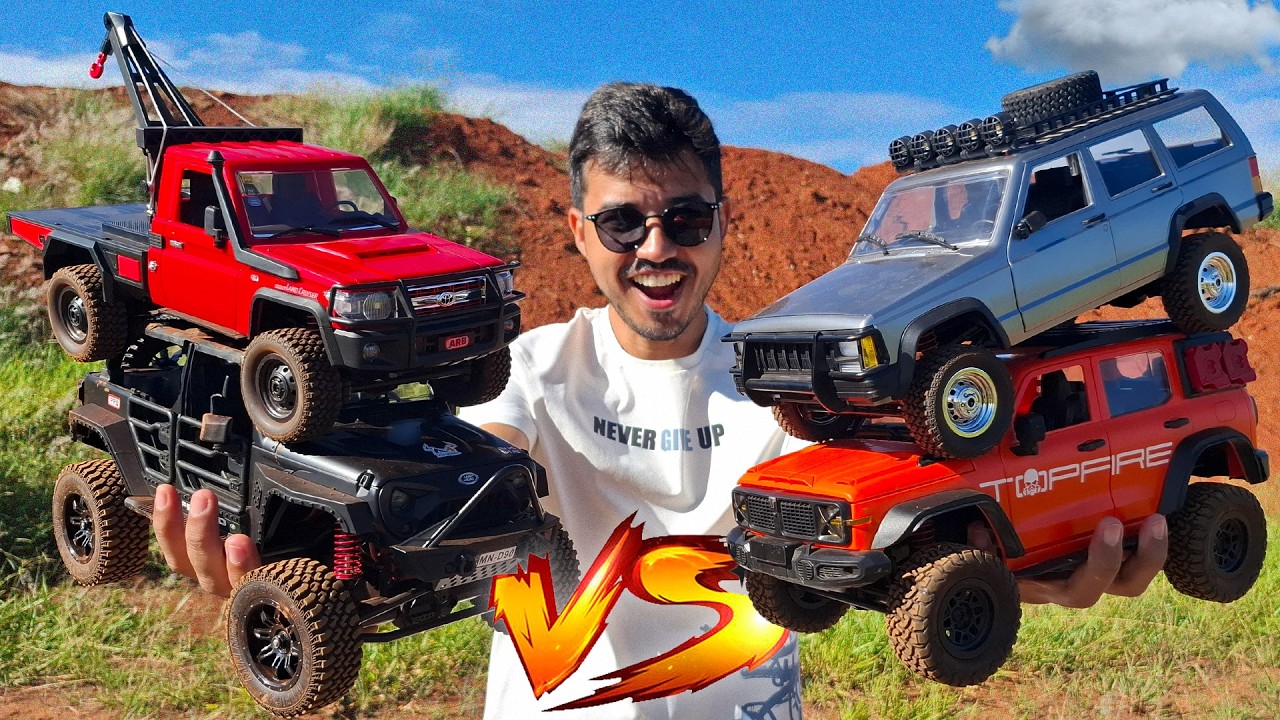 BATALHA DE CRAWLERS! Qual o Melhor Carro de Controle Remoto? MN78, MN82T, MN128 ou MN300?