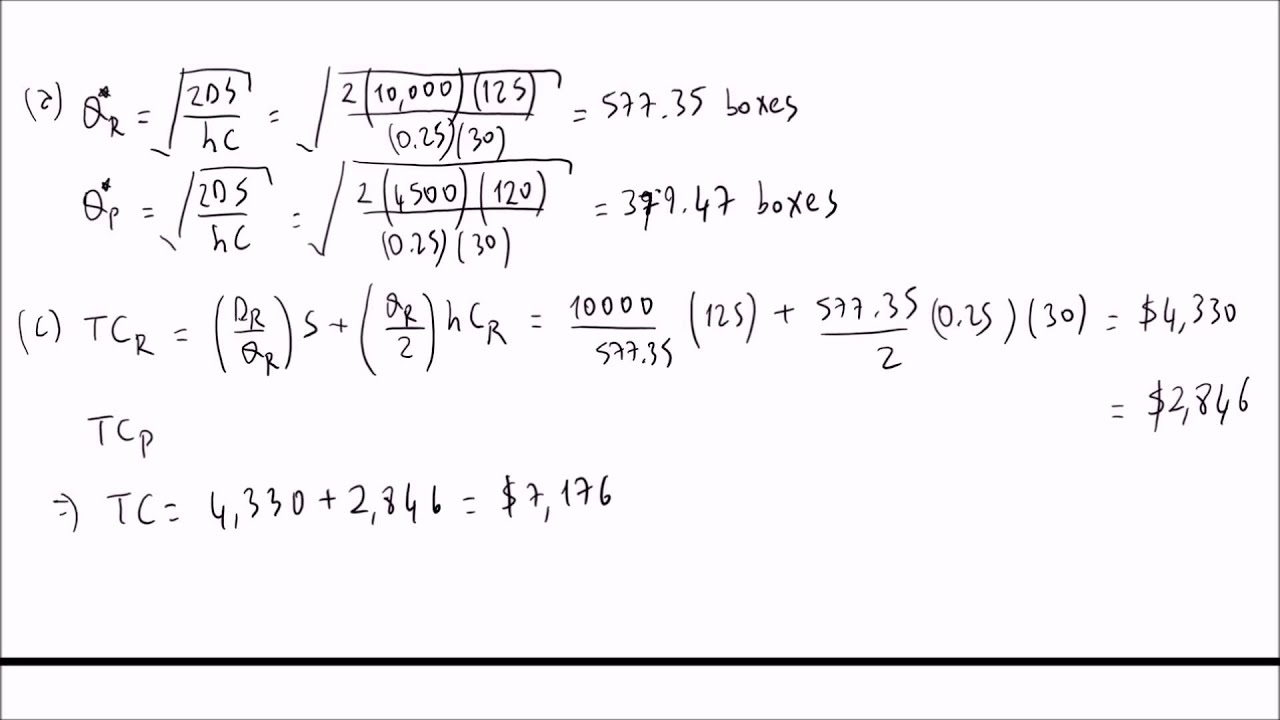 An Application of Economic Order Quantity (EOQ) Model - Multiple Items