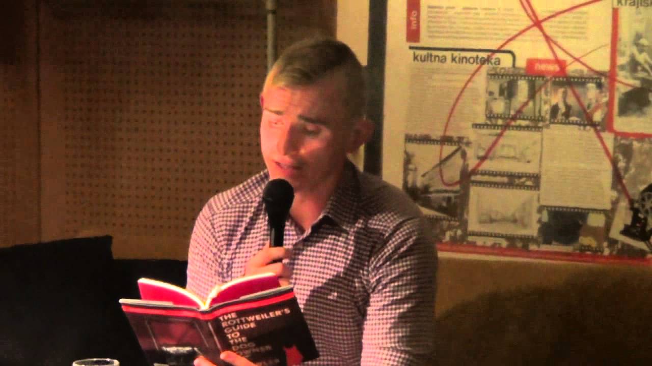SJ Fowler LYRIKLINE poetry reading in Zagreb