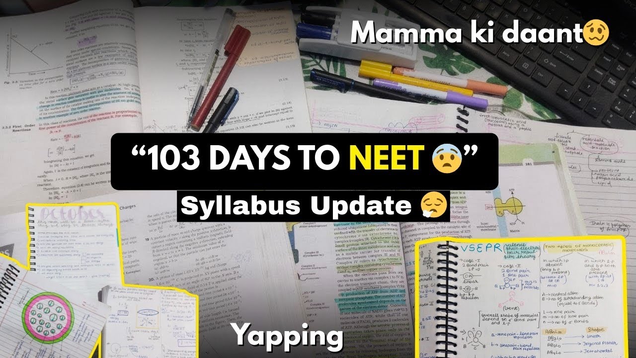 103 Din Bache Hain… aur Mummy Roz Daant Rahi Hai 😭 | Syllabus Update + NEET Dropper Life” #neet 