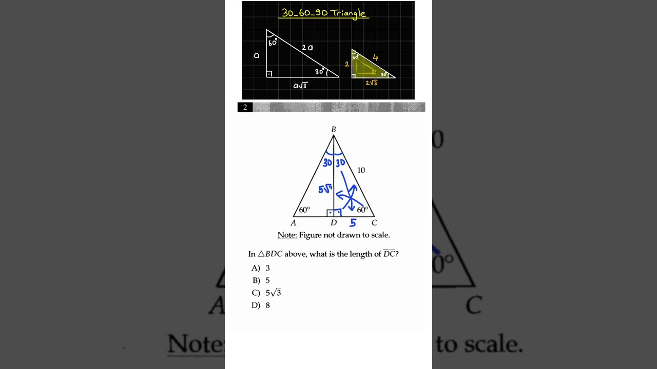 SAT Math Exercises - How to solve Triangle Problems-2