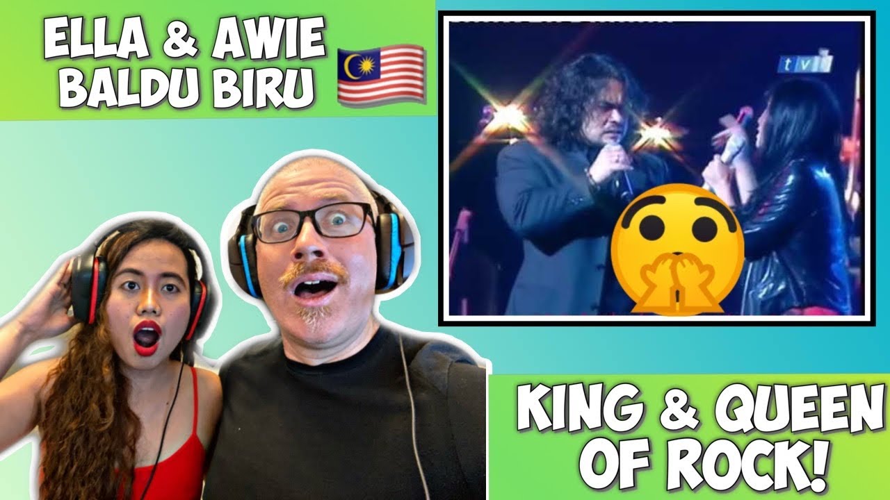 ELLA & AWIE - BALDU BIRU  | FEAT JOE WINGS | REACTION! KING & QUEEN OF ROCK!🇲🇾😍