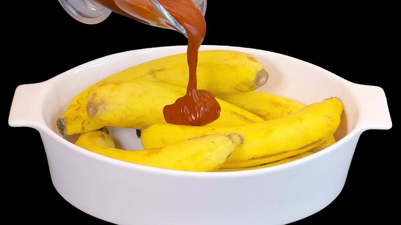 UNGLAUBLICH Leckeres Dessert aus Bananen und Geschmolzener Schokolade 🍌 Kein Backen, keine Gelatine!