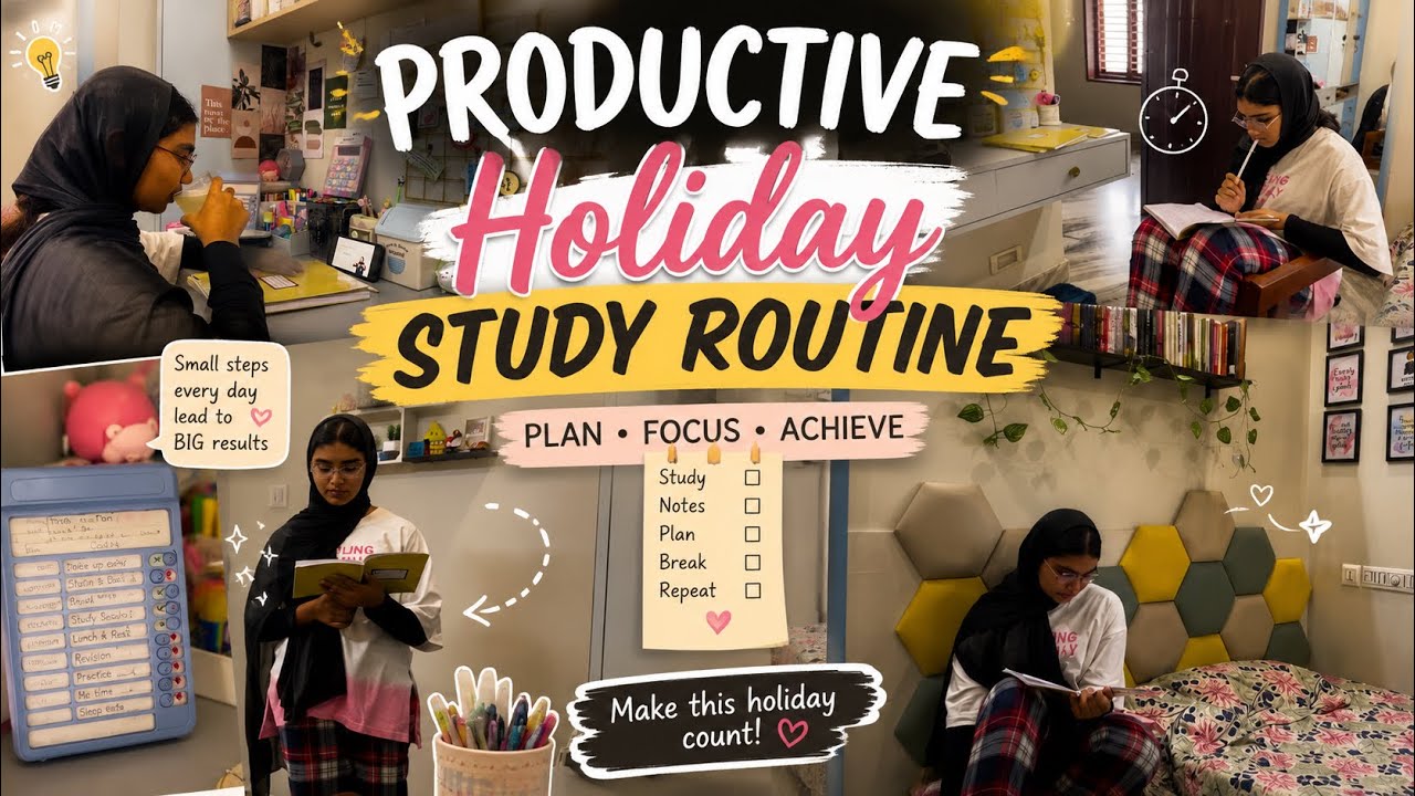 My Productive Holiday Study Routine 📚✨ | Study Motivation, Cozy Study Vlog & Exam Preparation #vlog