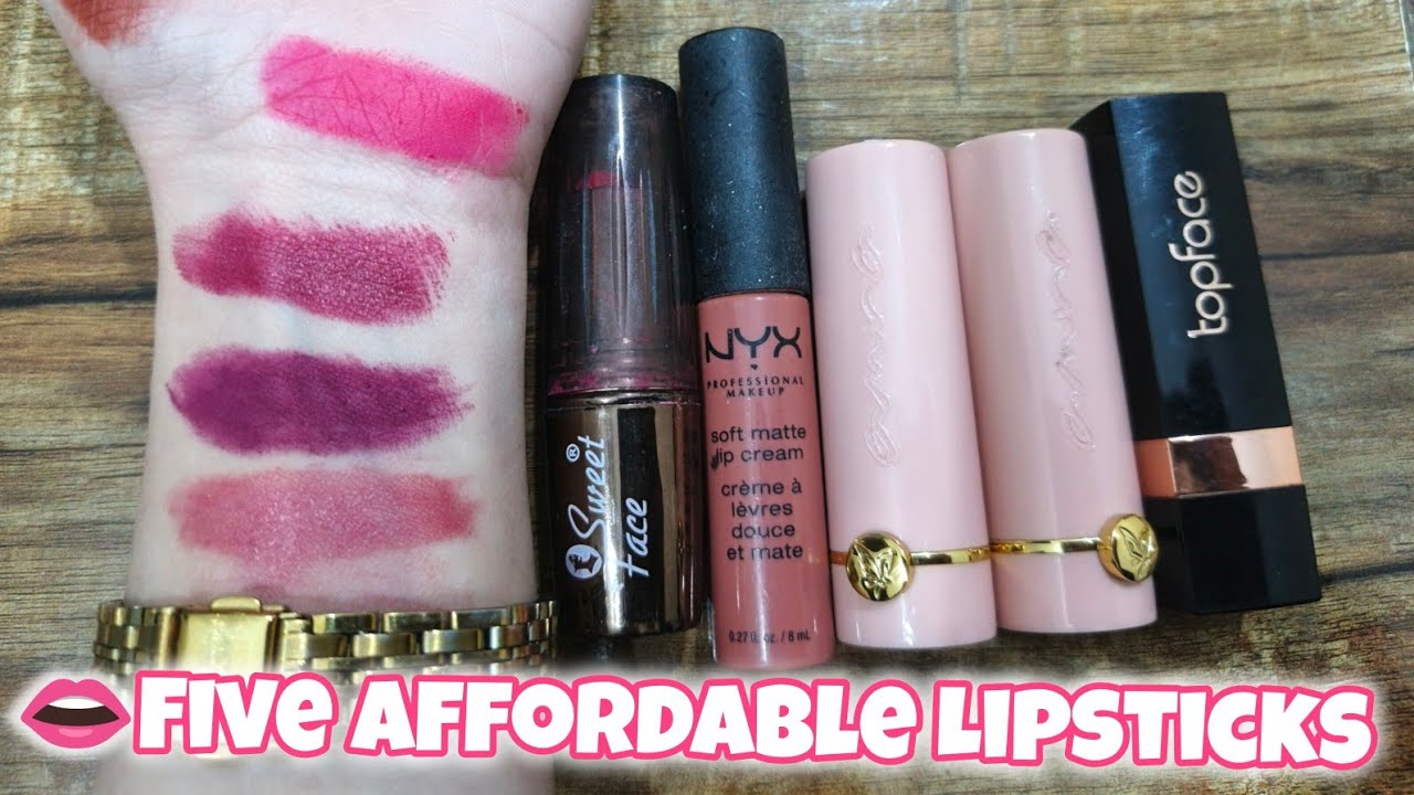 Top 5 *AFFORDABLE* Lipsticks✨||Must have Lip shades👄